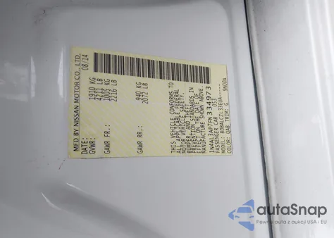 2015 Nissan Altima 2.5/2.5 S/2.5 Sl/2.5 Sv из США, поврежденный, VIN 1N4AL3AP7FN334973